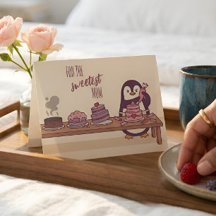 Penguin Cake Decorator   Sweetest Mom Holiday Card