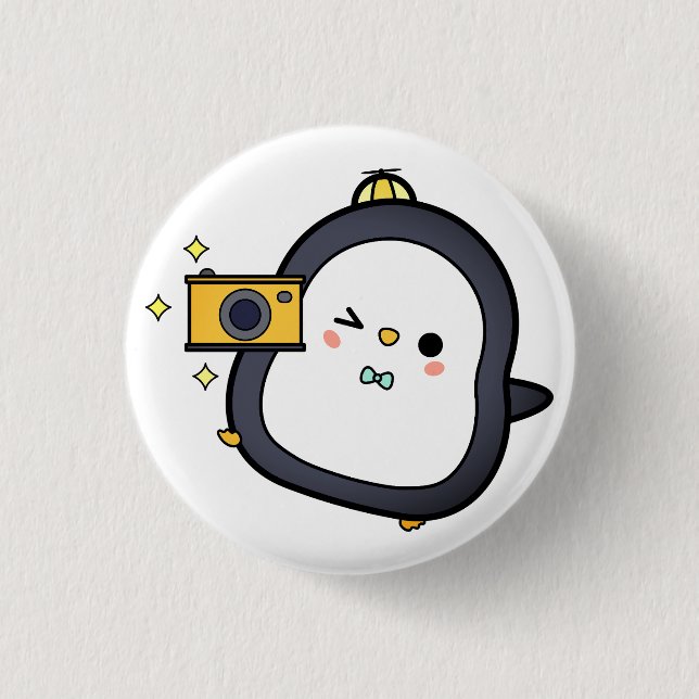 Penguin, Camera, Character Button (Front)