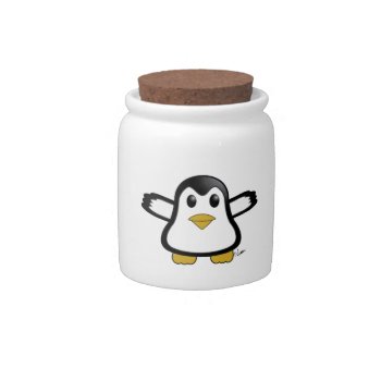 Penguin Candy / Cookie / Treat Jar by Nutetun at Zazzle