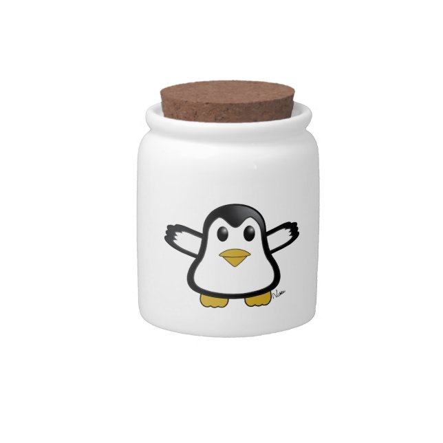 Penguin Candy / Cookie / Treat Jar (Front)
