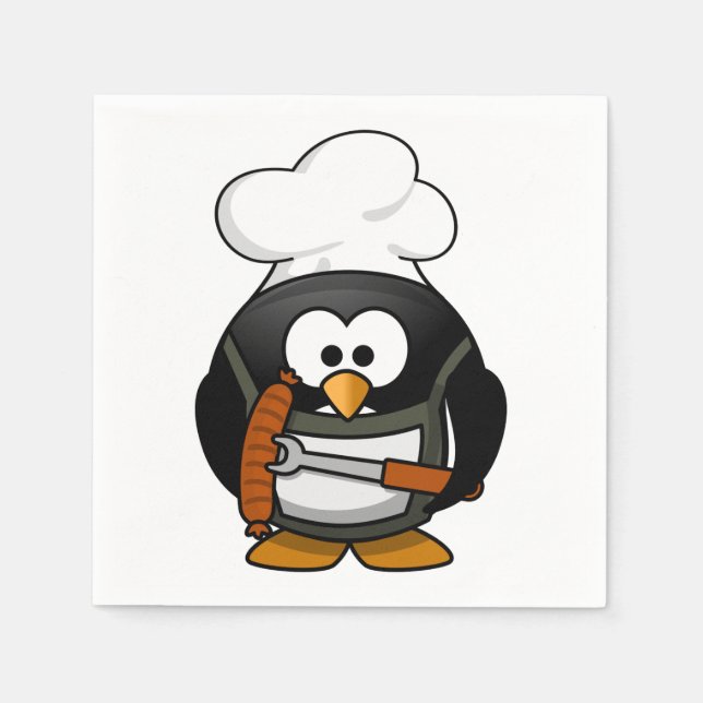 Penguin-Cartoon 001 Paper Napkins (Front)