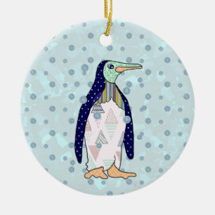 penguin ceramic ornament