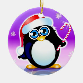 penguin ceramic ornament