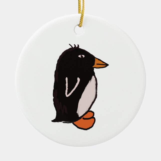 Penguin Ceramic Ornament (Front)
