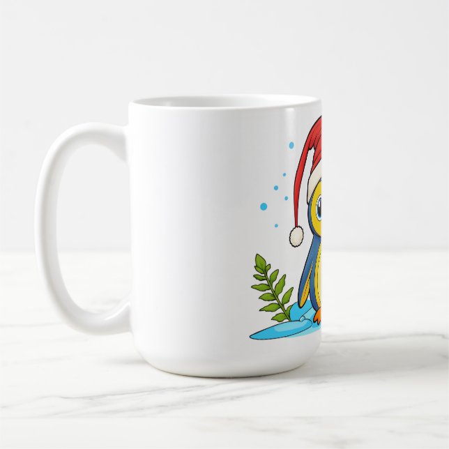 Penguin Cheer Holiday  Coffee Mug (Left)