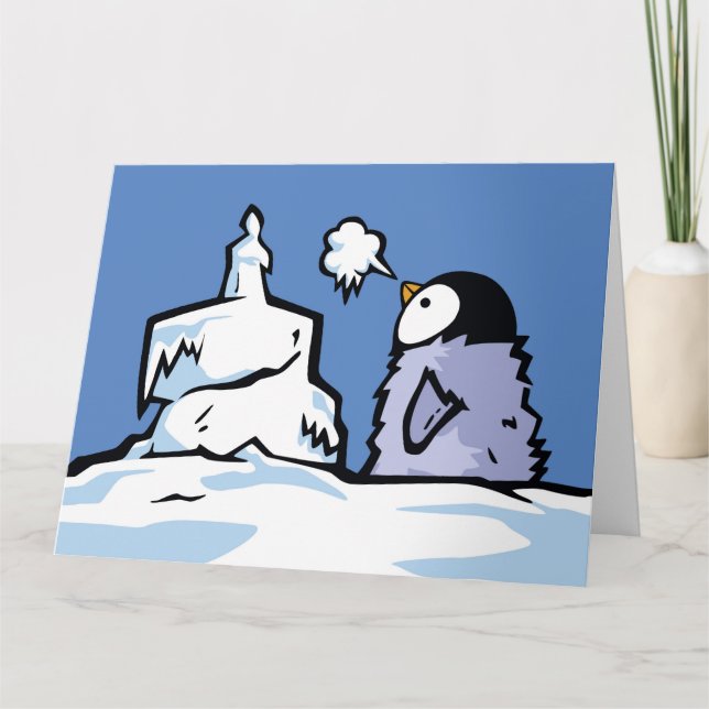 Penguin Chick Birthday Greeting Card (Front)