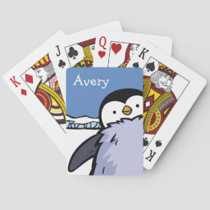 Penguin Chick Close Up Playing Card