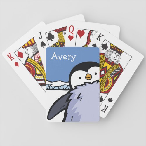 Penguin Chick Close Up Playing Card