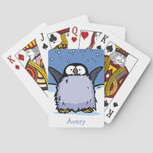 Penguin Chick Happy Playing Card