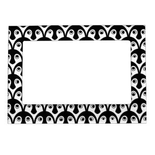 Penguin Chicks Black and White Magnetic Frame