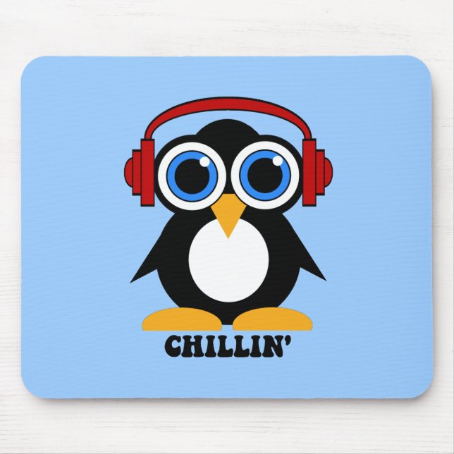 penguin chillin mouse pad (Front)