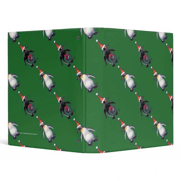 Penguin Christmas 3 Ring Binders