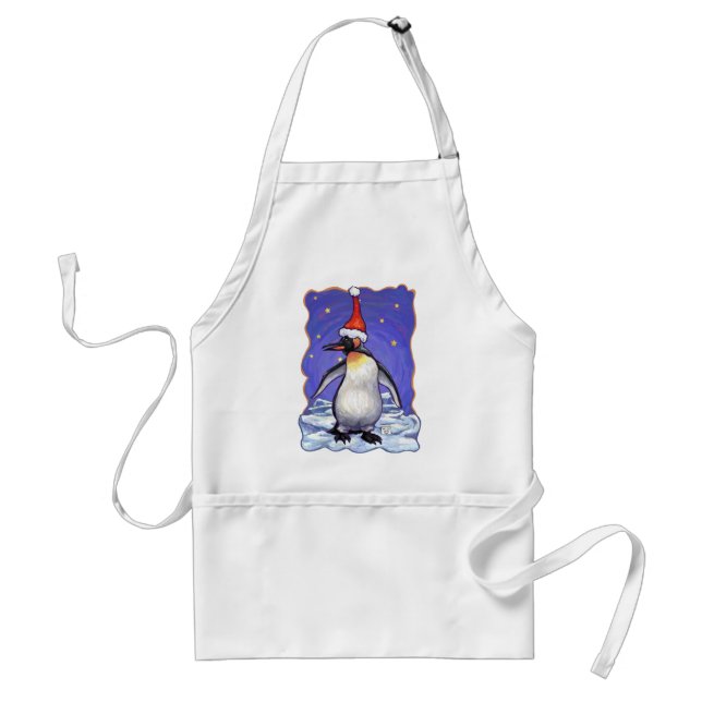 Penguin Christmas Adult Apron (Front)