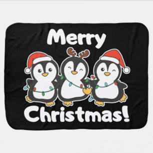 Penguin Christmas Animals Cute Penguins Baby Blank Blanket