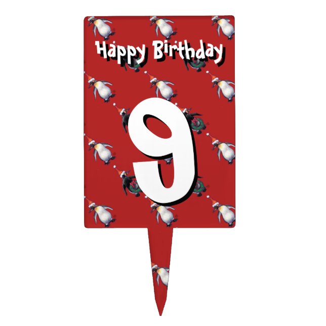 Penguin Christmas Cake Topper (Front)