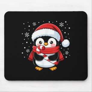 Penguin Christmas Candy Cane Winter Toddler Girl B Mouse Pad