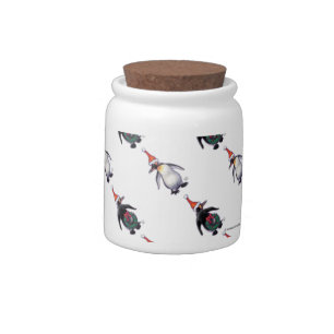 Penguin Christmas Candy Jar