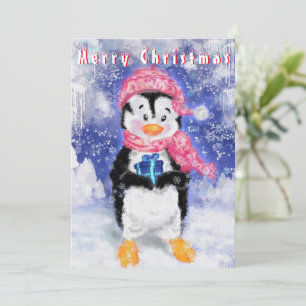 Penguin Christmas Card