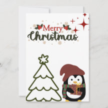 Penguin Christmas Card