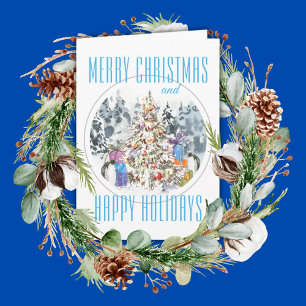 Penguin Christmas Celebration 5"x7" Holiday Card