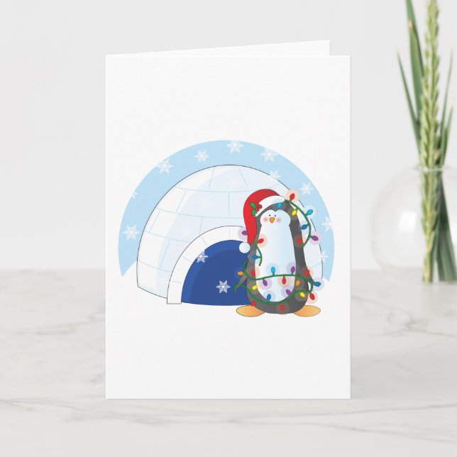 Penguin Christmas Holiday Card (Front)
