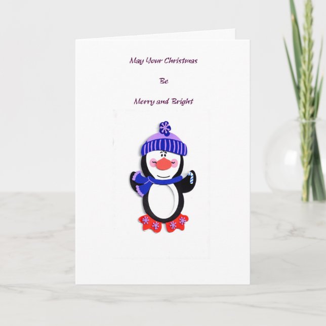 Penguin Christmas Holiday Card (Front)