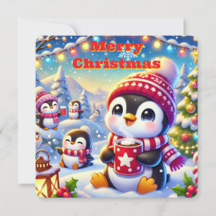 Penguin Christmas Holiday Card