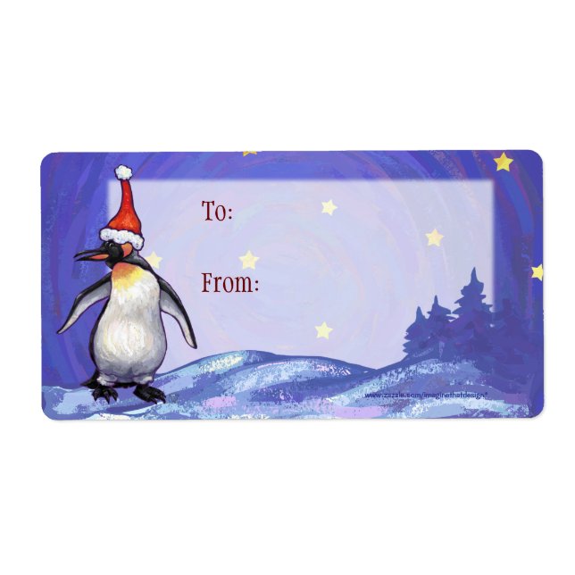 Penguin Christmas Label (Front)