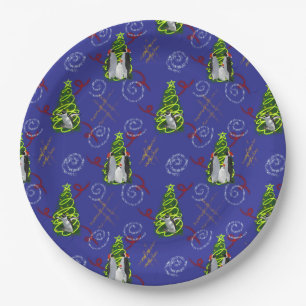 Penguin Christmas Paper Plates