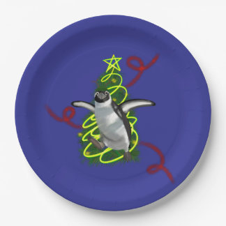 Penguin Christmas Paper Plates