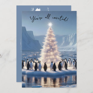Penguin Christmas Party Invitation