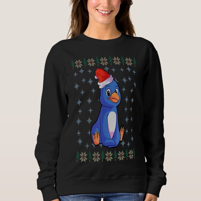 Penguin Christmas Shirt Kids Santa Hat Penguin (Front)