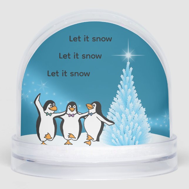 Penguin Christmas Snow Globe (Front)