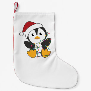 Penguin Christmas Snow Winter Animals Penguins Adu Small Christmas Stocking