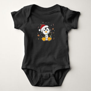 Penguin Christmas Snow Winter Animals Penguins Baby Bodysuit