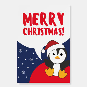 Penguin Christmas Snow Winter Animals Penguins Foa Foam Board
