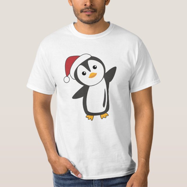 Penguin Christmas Snow Winter Animals Penguins T-Shirt (Front)