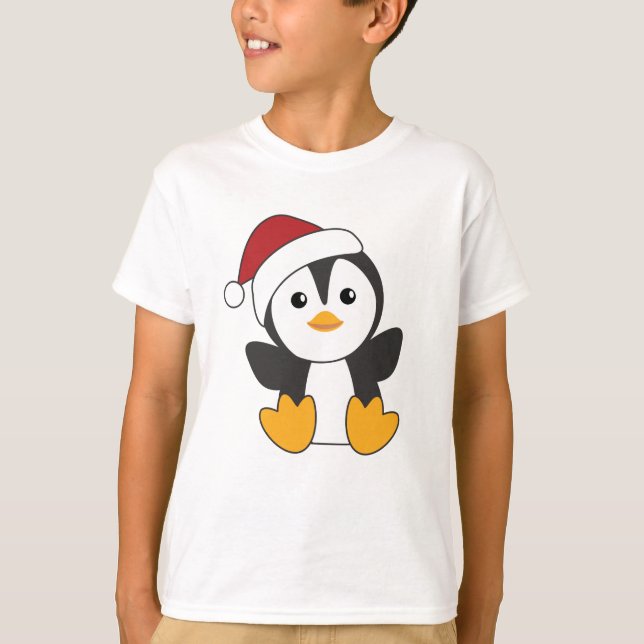 Penguin Christmas Snow Winter Animals Penguins T-Shirt (Front)