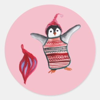 Penguin  Christmas Sticker