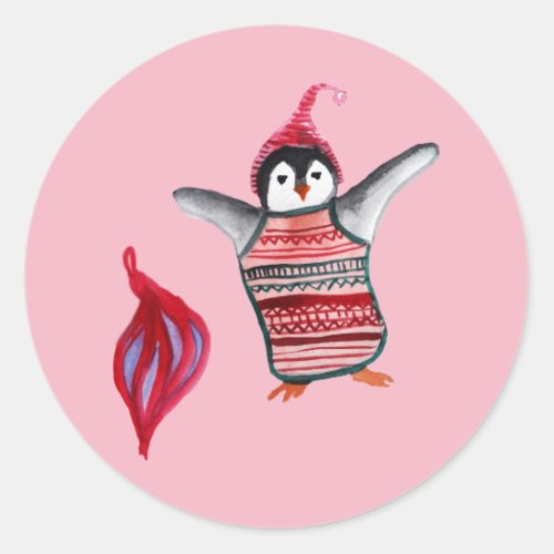 Penguin  Christmas Sticker