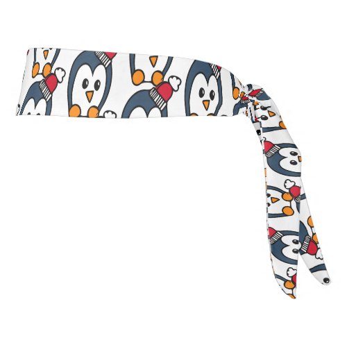 Penguin Christmas Tie Headband