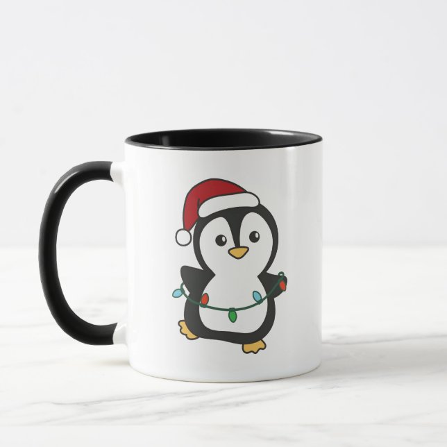 Penguin Christmas Winter Animals Holiday Penguines Mug (Left)
