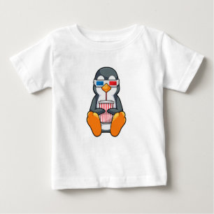 Penguin Cinema Glasses Drinking cup Baby T-Shirt