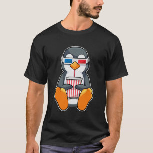 Penguin Cinema Glasses Drinking cup T-Shirt