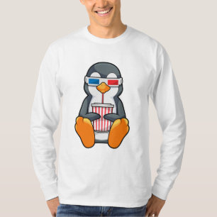 Penguin Cinema Glasses Drinking cup T-Shirt