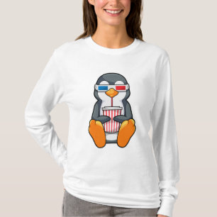 Penguin Cinema Glasses Drinking cup T-Shirt