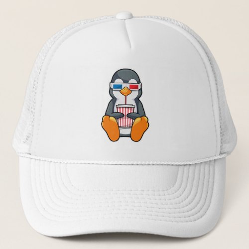 Penguin Cinema Glasses Drinking cup Trucker Hat