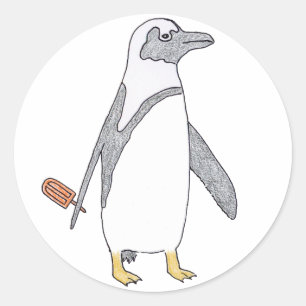 penguin classic round sticker
