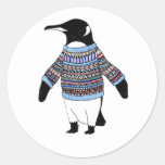 Penguin  classic round sticker