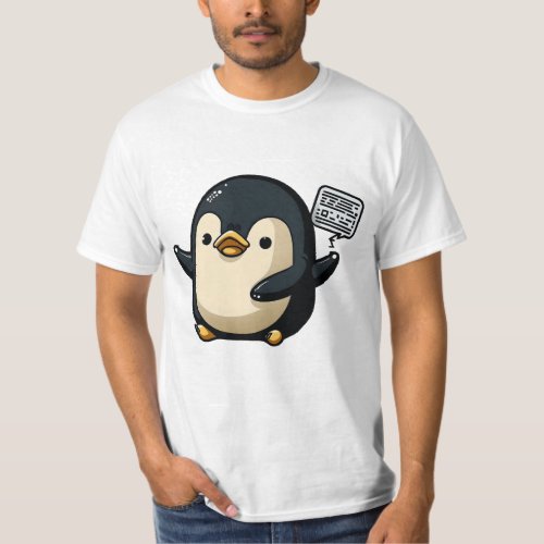 Penguin coding Xmas T_Shirt